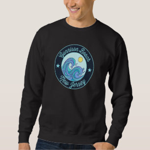 Gunnison Beach Nj New Jersey Souvenir Nautical Sur Sweatshirt
