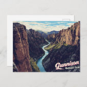 Gunnison Black Canyon River Art Postkarte (Vorne/Hinten)