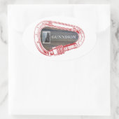 Gunnison Climbing Carabiner Ovaler Aufkleber (Tasche)