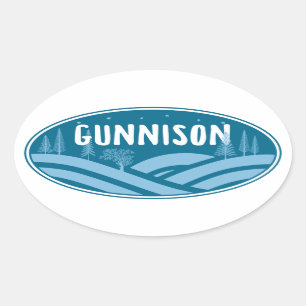 Gunnison Colorado Außenbereich Ovaler Aufkleber