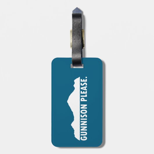 Gunnison Colorado Bitte Gepäckanhänger (Rückseite vertikal)
