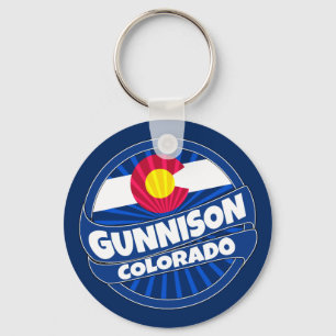 Gunnison Colorado Fahne platzt Schlüsselanhänger