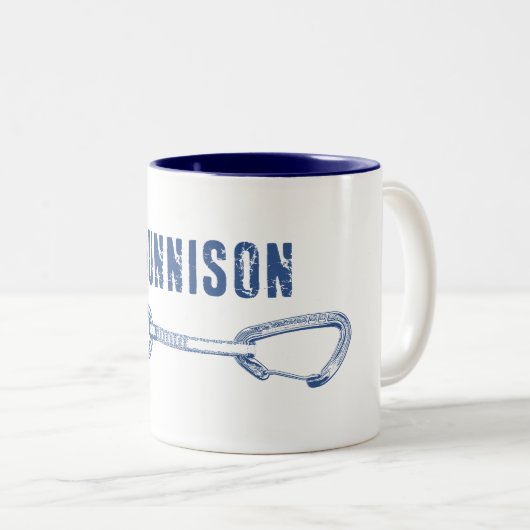 Gunnison Colorado Rock Climbing Quickdrag Zweifarbige Tasse (VorderseiteRechts)