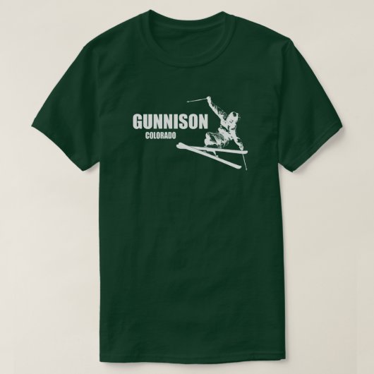 Gunnison Colorado Skier T-Shirt (Design vorne)