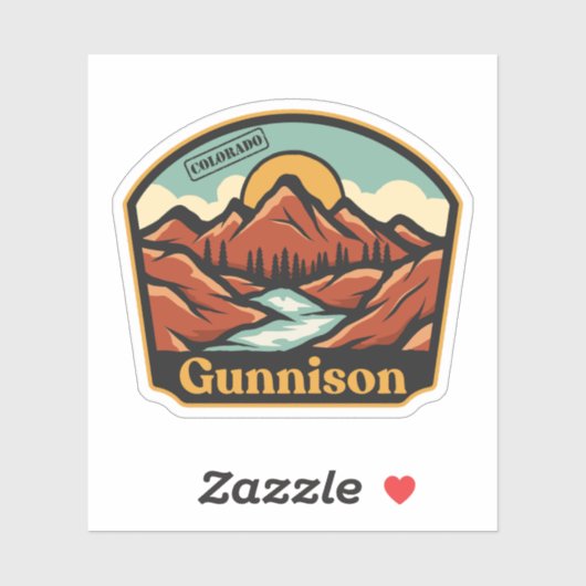 Gunnison, Colorado Sticker (Blatt)
