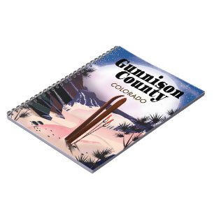 Gunnison Landkreis Ski Reisetposter. Notizblock