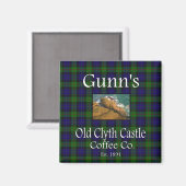 Gunn's Old Clyth Castle Coffee Co. Magnet (Vorderseite/Rückseite)
