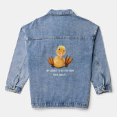 Gunny Denim Jacket mit Gelber Duck Playful Wink Jeansjacke (Rückseite)