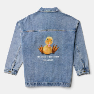 Gunny Denim Jacket mit Gelber Duck Playful Wink Jeansjacke
