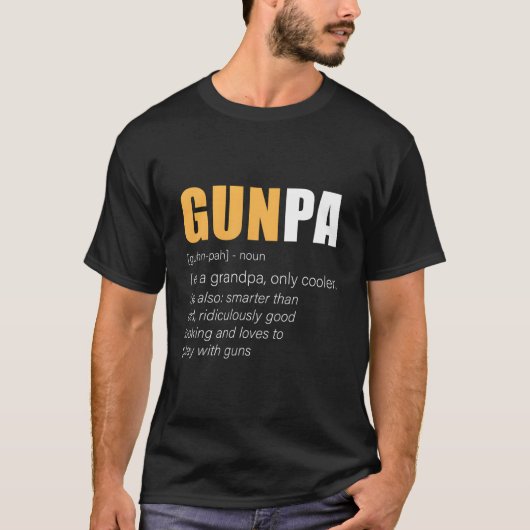 Gunpa Gun Grandpa Novelty T-Shirt (Vorderseite)