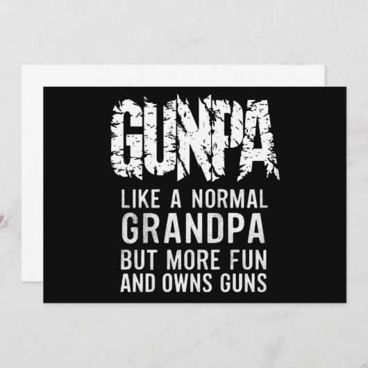 GUNPA wie ein normaler Großvater, aber mehr Spaß u Einladung (Vorne/Hinten)