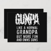 GUNPA wie ein normaler Großvater, aber mehr Spaß u Postkarte (Vorne/Hinten)