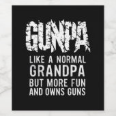 GUNPA wie ein normaler Großvater, aber mehr Spaß u Weinetikett (Einzelnes Label)