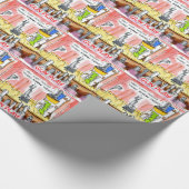 GunPlay Funny Cartoon Geschenkpapier (Ecke)