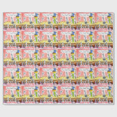 GunPlay Funny Cartoon Geschenkpapier (Flach)