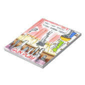 GunPlay Funny Cartoon Notizblock (Rotiert)