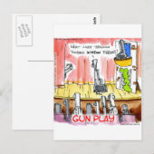 GunPlay Funny Cartoon Postkarte (Vorne/Hinten)