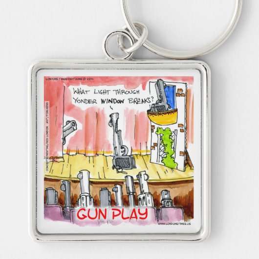 GunPlay Funny Cartoon Schlüsselanhänger (Vorne)