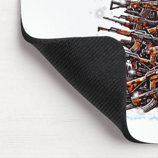 Guns Christmas Tree Funny Men Xmas 2024 For Gun Lo Mousepad (Ecke)