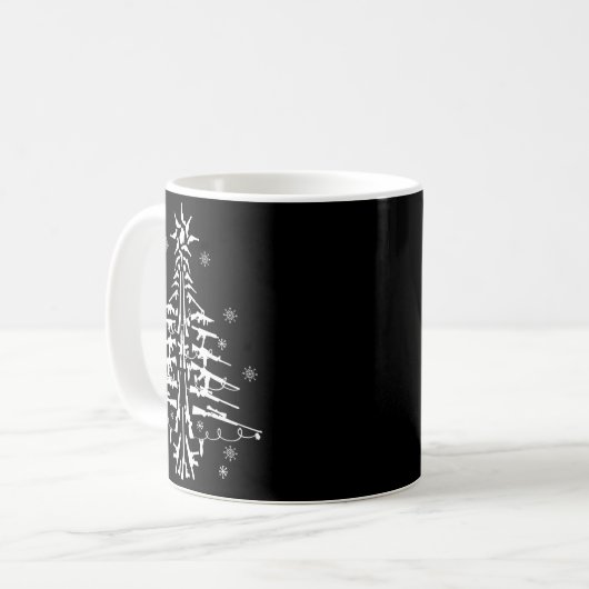 Guns Christmas Tree Xmas For Men Military Kaffeetasse (Vorderseite Links)