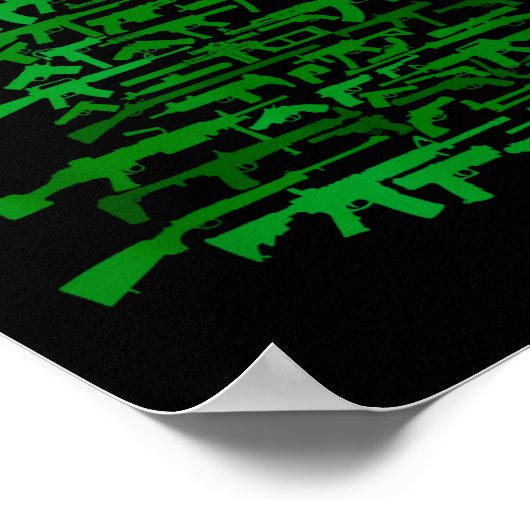 Guns Christmas Tree - Xmas Gift For Guns Lover Poster (Ecke)