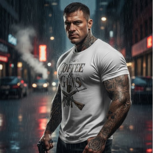 Guns & Coffee Tri-Blend Shirt