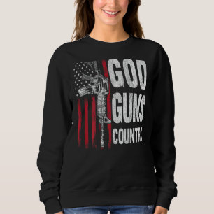 Guns Country AR-15 Gun Rights American Flag Pa Sweatshirt