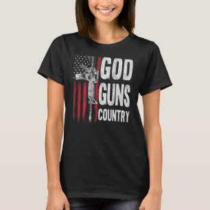 Guns Country AR-15 Gun Rights American Flag Pa T-Shirt