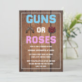 Guns oder Roses Geschlechterenthüllung Einladung (Stehend Vorderseite)