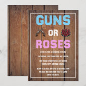 Guns oder Roses Geschlechterenthüllung Einladung (Vorne/Hinten)