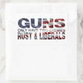 GUNS RECHTECKIGER AUFKLEBER (Tasche)