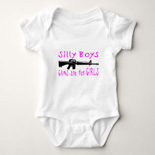 GUNS SIND FÜR MÄDCHEN BABY STRAMPLER