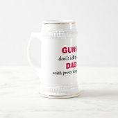 GUNS , töte nicht Leute, VATERS, mit hübschen da.. Bierglas (Vorderseite Links)