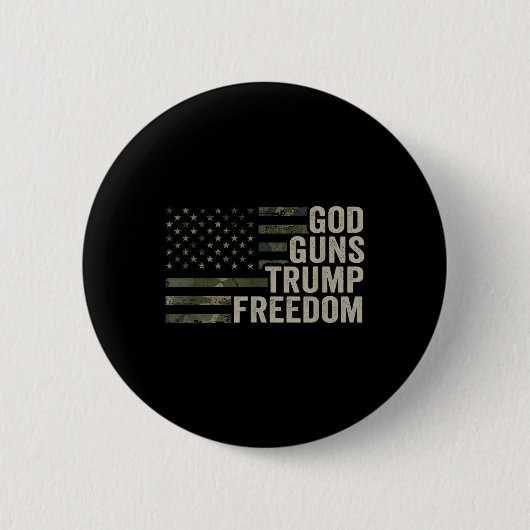 Guns Trump Freedom - Funny Camouflage Pro Gun Button (Vorderseite)
