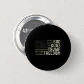 Guns Trump Freedom - Funny Camouflage Pro Gun Button (Vorne & Hinten)