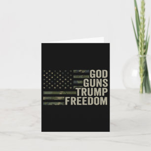 Guns Trump Freedom - Funny Camouflage Pro Gun Karte