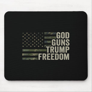 Guns Trump Freedom - Funny Camouflage Pro Gun Mousepad