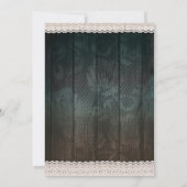 GUNS UND GLITZER Holzspitze Rustikales Brautparty Einladung (Rückseite)