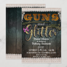 GUNS UND GLITZER Holzspitze Rustikales Brautparty