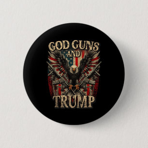 Guns und Trump 2. Flag Adler Button