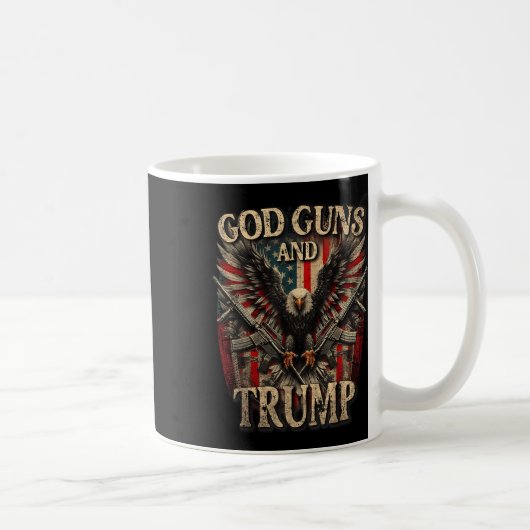 Guns und Trump 2. Flag Adler Kaffeetasse (Rechts)