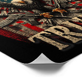 Guns und Trump 2. Flag Eagle Americ Poster (Ecke)