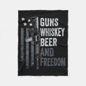 Guns Whisky Beer And Dom - Funny Drinking Gun (on  Fleecedecke (Vorderseite)