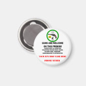 GUNS WILLKOMMEN MAGNET (Vorderseite/Rückseite)