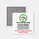 GUNS WILLKOMMEN MAGNET (Vorderseite/Rückseite)