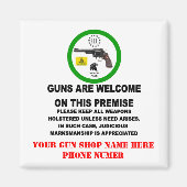 GUNS WILLKOMMEN MAGNET (Vorne)