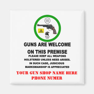 GUNS WILLKOMMEN MAGNET