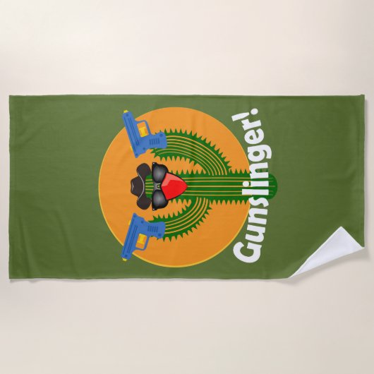 Gunsliger Cactus Design - Strandtuch (Vorderseite)