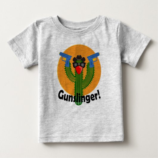 Gunslinger Cactus Design - Baby Fine Jersey T-Shir Baby T-shirt (Vorderseite)