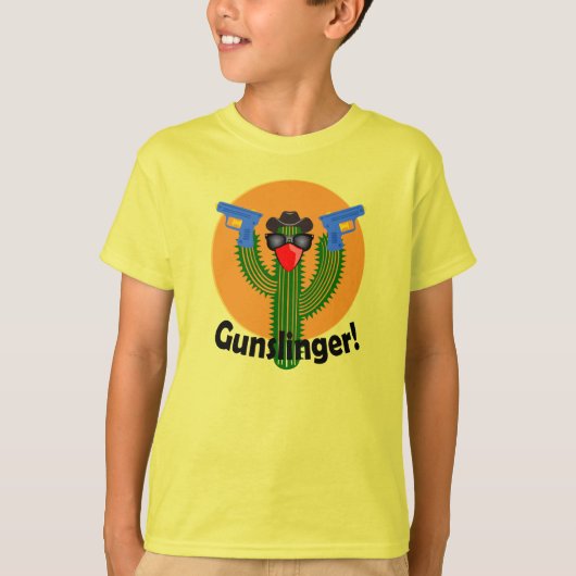 Gunslinger Cactus Design - Kids' Basic T - Shirt (Vorderseite)